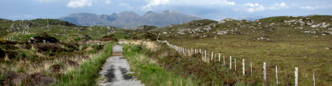 the old road that runs alongside the A837